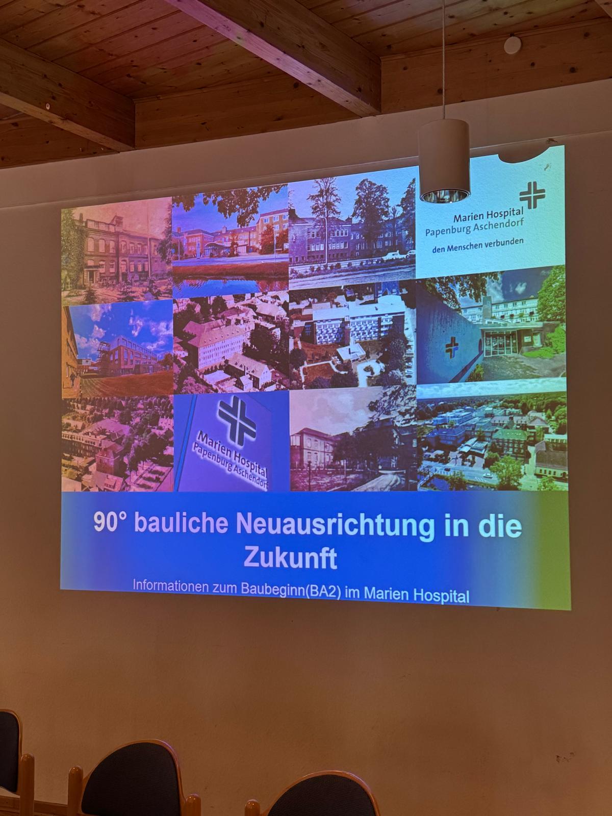 Der Vortragstitel: 90° bauliche Neuausrichtung in die Zukunft